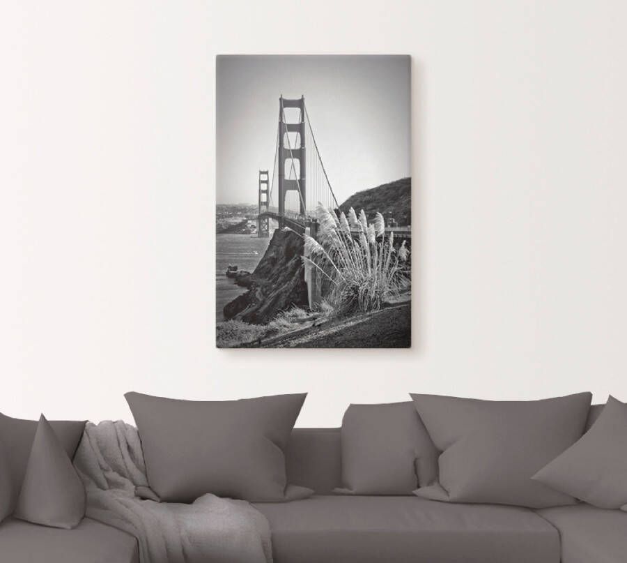 Artland Artprint San Francisco Golden Gate Bridge als artprint op linnen poster in verschillende formaten maten