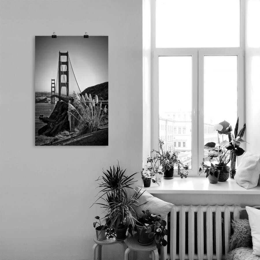 Artland Artprint San Francisco Golden Gate Bridge als artprint op linnen poster in verschillende formaten maten