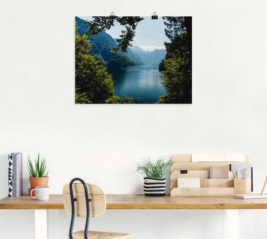 Artland Artprint Schildershoek Königssee- Alpen als artprint op linnen poster muursticker in verschillende maten