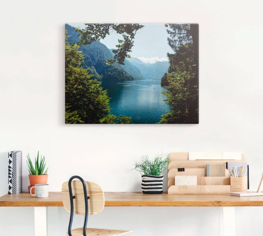 Artland Artprint Schildershoek Königssee- Alpen als artprint op linnen poster muursticker in verschillende maten