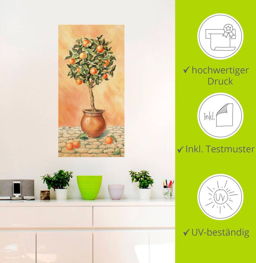 Artland Artprint Sinaasappelboompje I als artprint van aluminium artprint op linnen muursticker verschillende maten