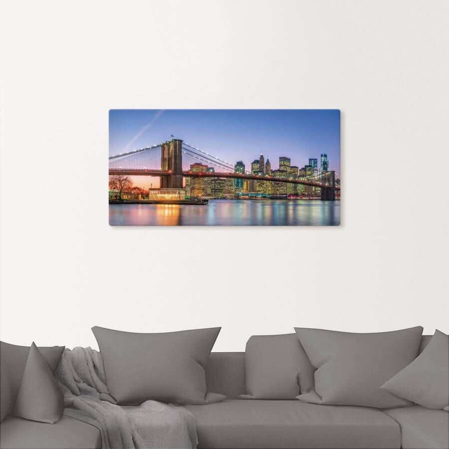 Artland Artprint Skyline New York City als artprint van aluminium artprint voor buiten artprint op linnen poster muursticker