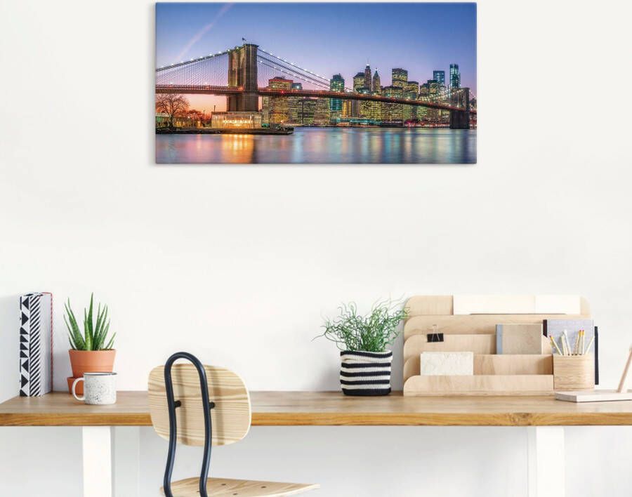 Artland Artprint Skyline New York City als artprint van aluminium artprint voor buiten artprint op linnen poster muursticker