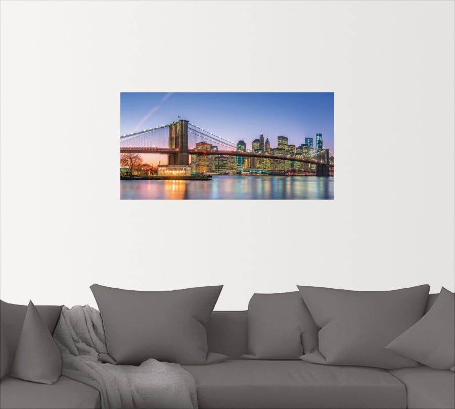 Artland Artprint Skyline New York City als artprint van aluminium artprint voor buiten artprint op linnen poster muursticker