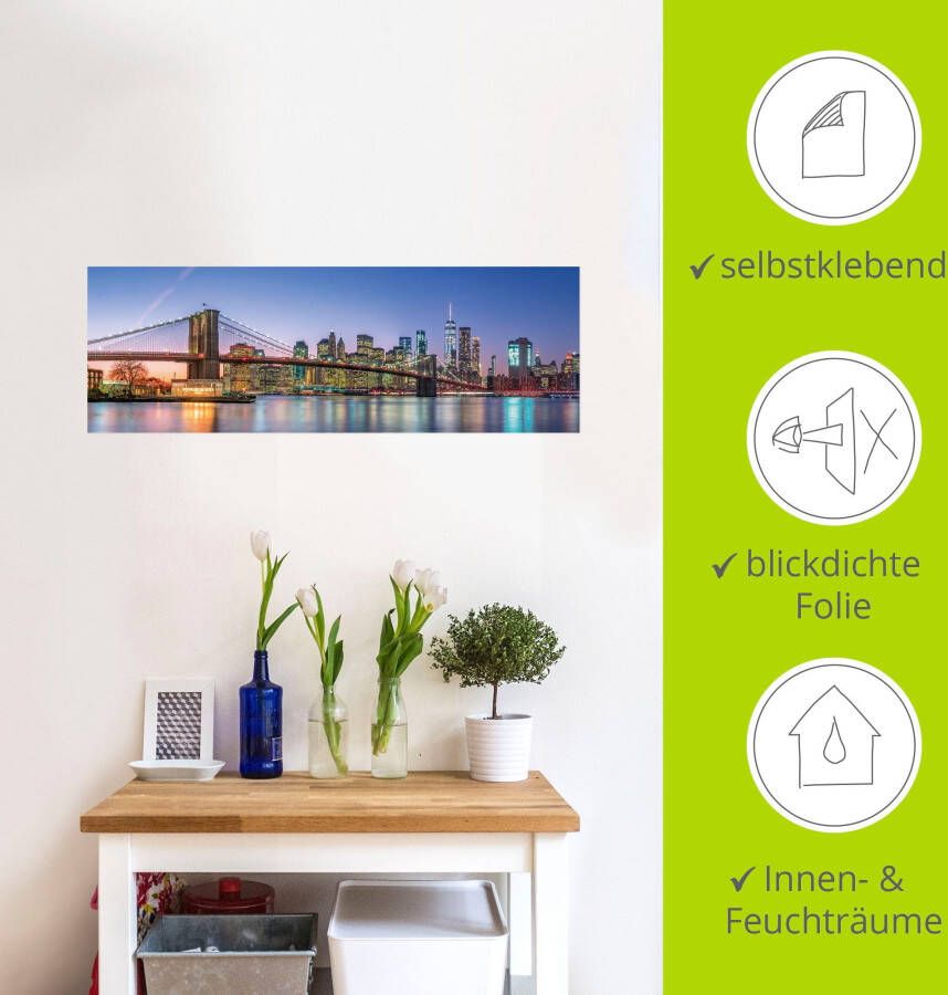 Artland Artprint Skyline New York City als artprint van aluminium artprint voor buiten artprint op linnen poster muursticker