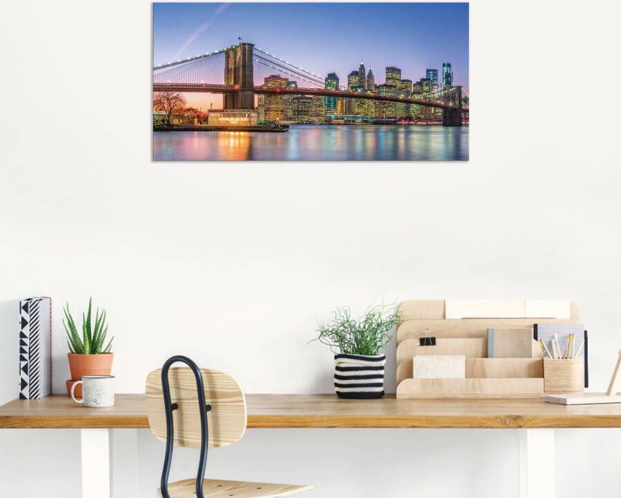 Artland Artprint Skyline New York City als artprint van aluminium artprint voor buiten artprint op linnen poster muursticker