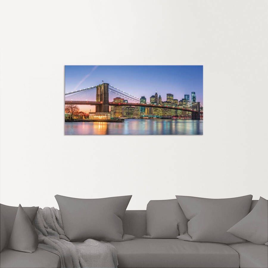 Artland Artprint Skyline New York City als artprint van aluminium artprint voor buiten artprint op linnen poster muursticker