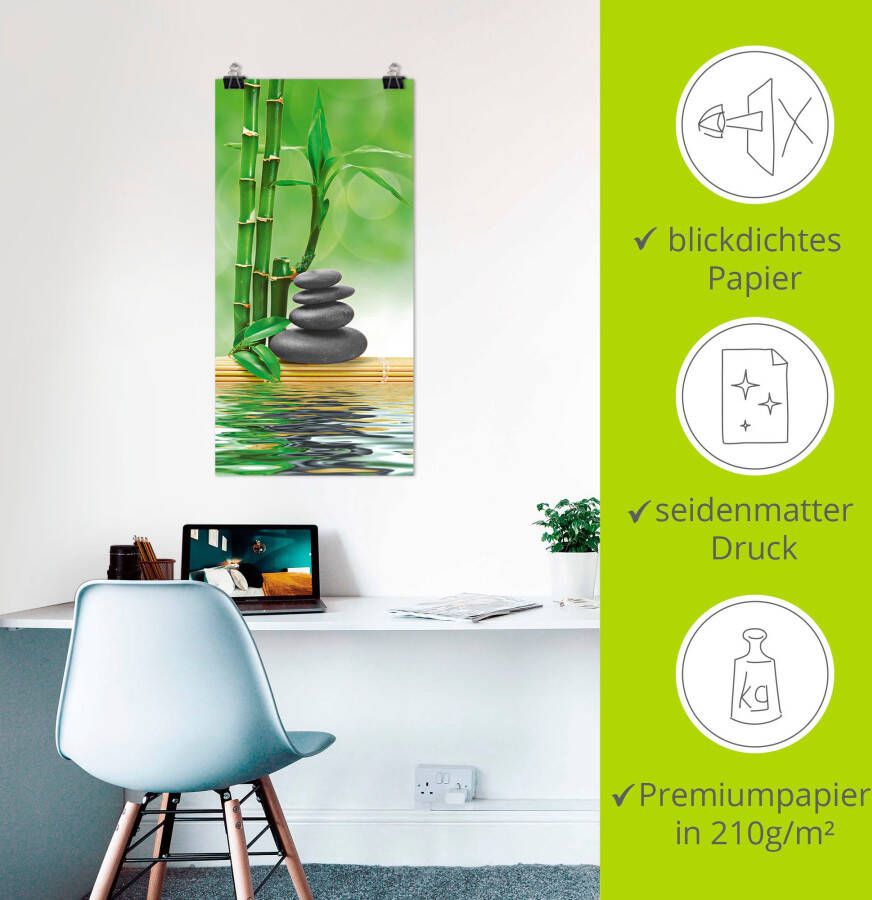 Artland Artprint Spa concept zen basaltstenen als artprint op linnen poster muursticker in verschillende maten