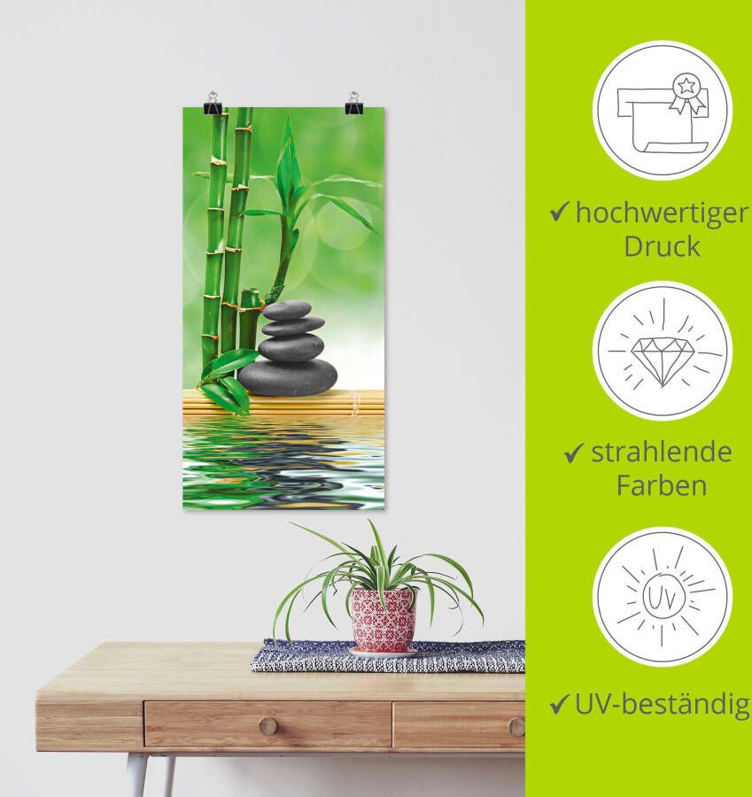 Artland Artprint Spa concept zen basaltstenen als artprint op linnen poster muursticker in verschillende maten