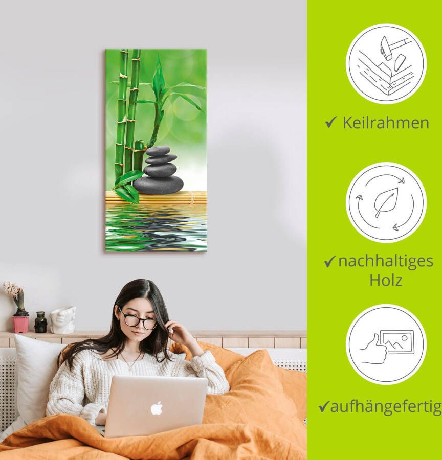 Artland Artprint Spa concept zen basaltstenen als artprint op linnen poster muursticker in verschillende maten