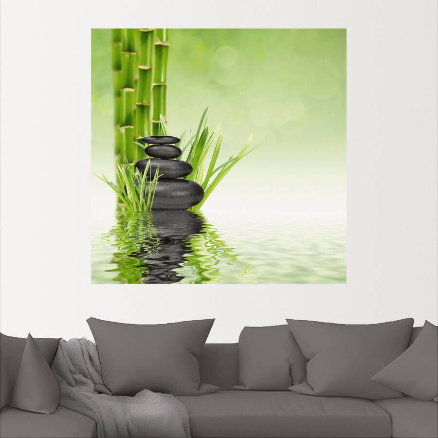 Artland Artprint Spa stenen als artprint van aluminium artprint voor buiten artprint op linnen poster muursticker