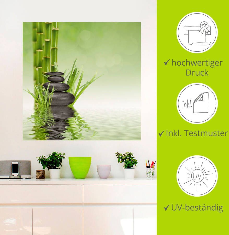 Artland Artprint Spa stenen als artprint van aluminium artprint voor buiten artprint op linnen poster muursticker