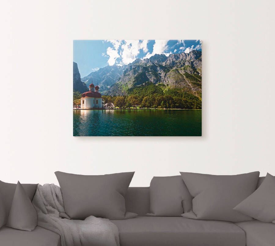 Artland Artprint St. Bartholomä (Königssee) I als artprint op linnen poster muursticker in verschillende maten