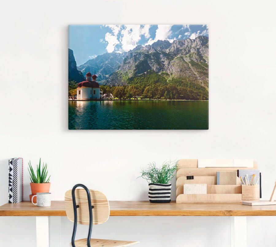 Artland Artprint St. Bartholomä (Königssee) I als artprint op linnen poster muursticker in verschillende maten