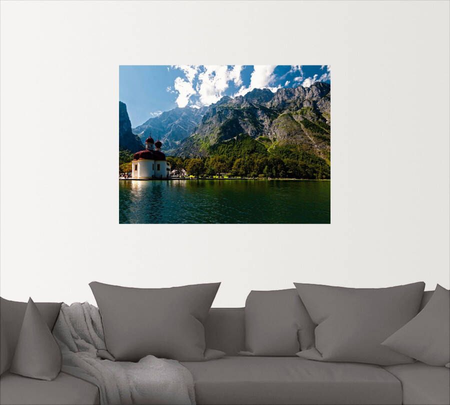 Artland Artprint St. Bartholomä (Königssee) I als artprint op linnen poster muursticker in verschillende maten