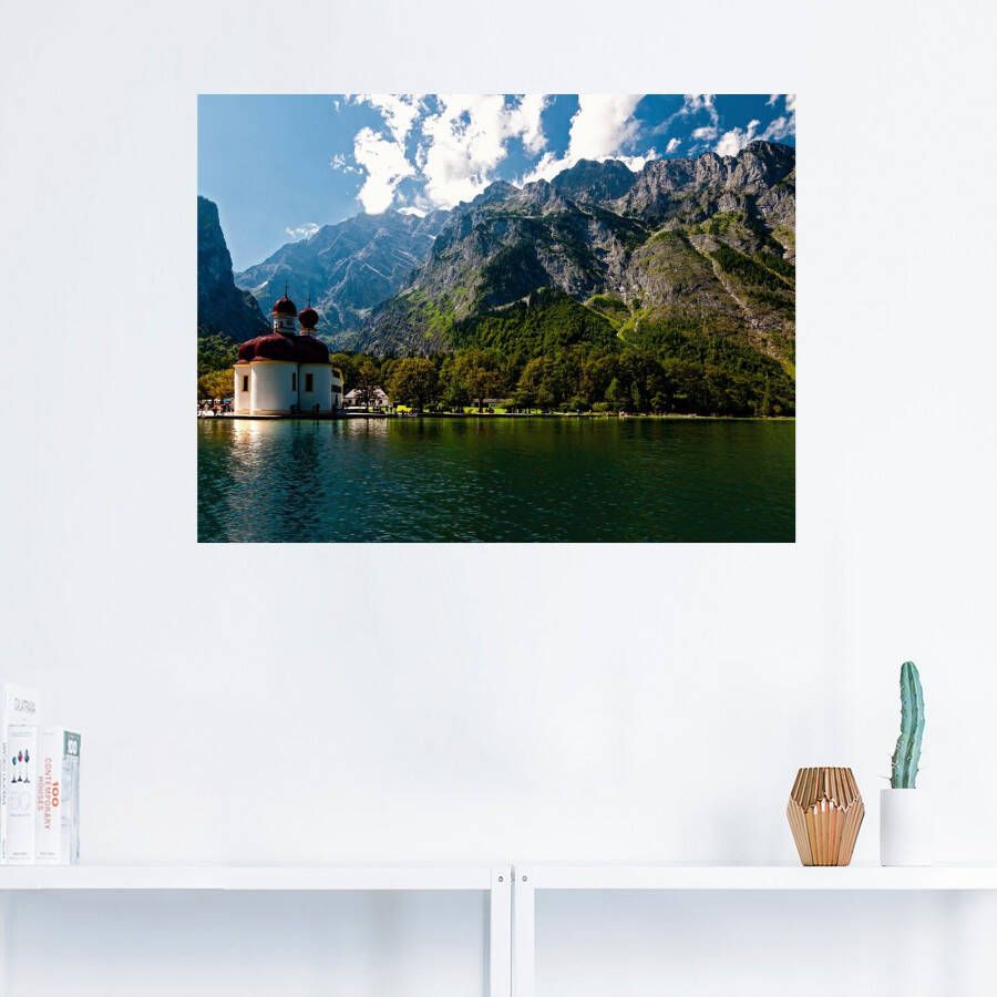 Artland Artprint St. Bartholomä (Königssee) I als artprint op linnen poster muursticker in verschillende maten