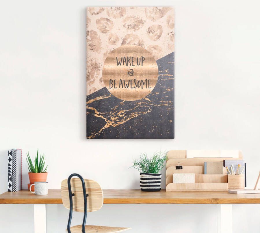 Artland Artprint Sta op en wees geweldig als artprint op linnen poster muursticker in verschillende maten