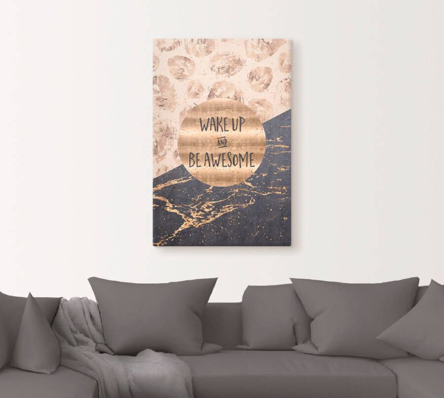 Artland Artprint Sta op en wees geweldig als artprint op linnen poster muursticker in verschillende maten