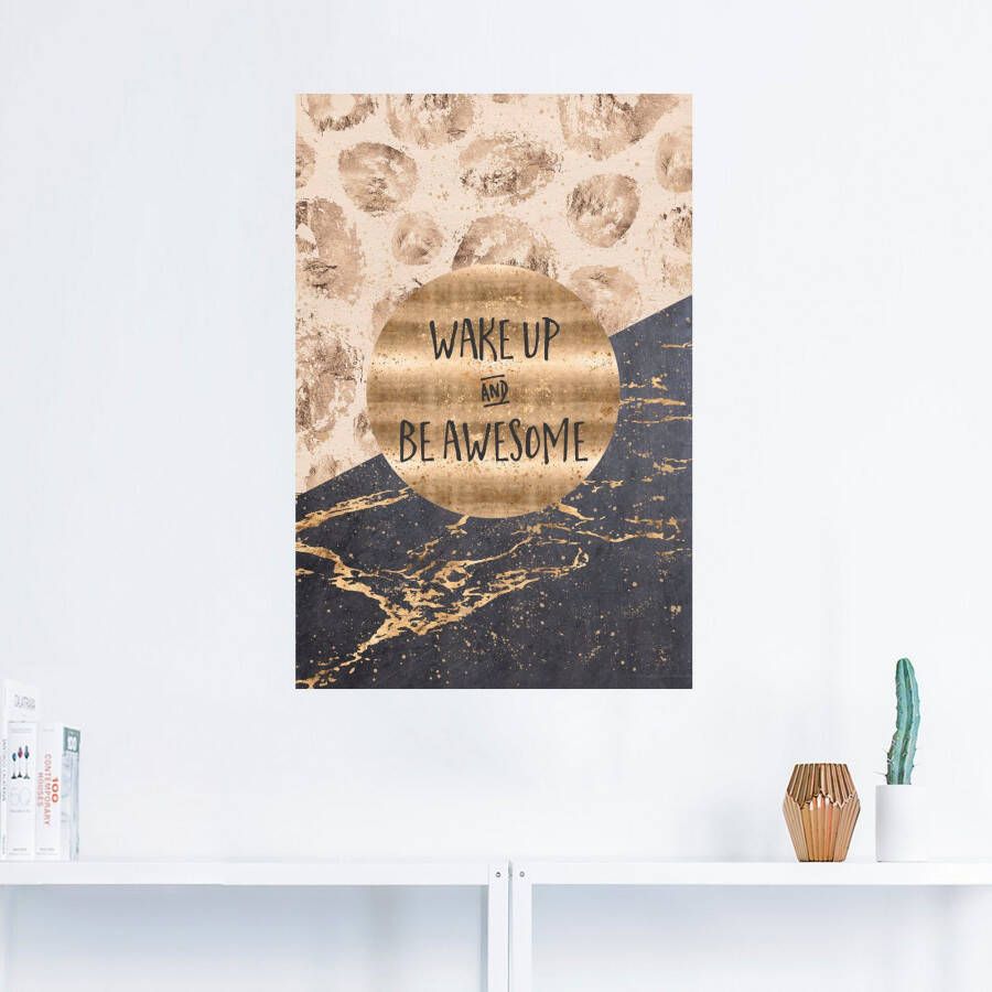 Artland Artprint Sta op en wees geweldig als artprint op linnen poster muursticker in verschillende maten