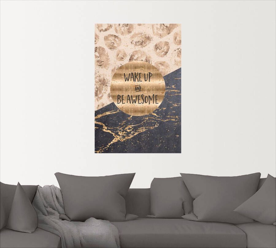 Artland Artprint Sta op en wees geweldig als artprint op linnen poster muursticker in verschillende maten