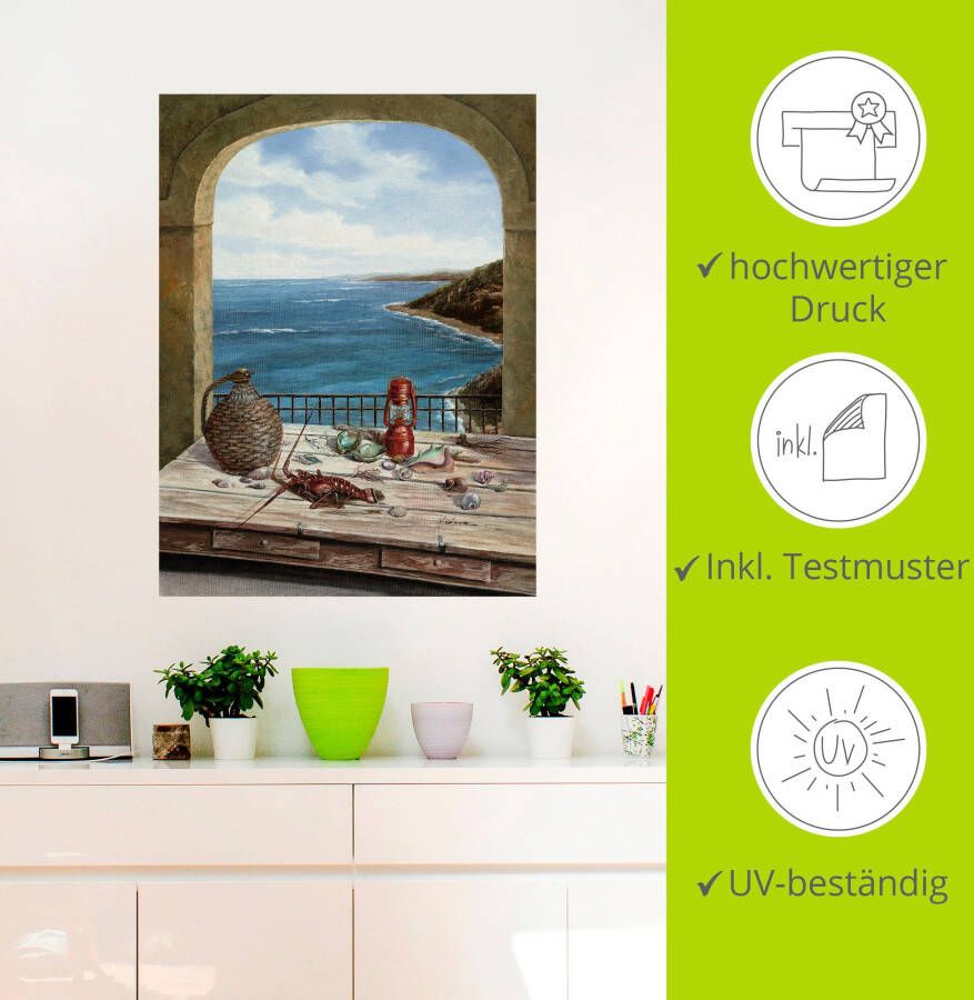 Artland Artprint Stilleven aan de zee als artprint van aluminium artprint voor buiten artprint op linnen poster muursticker