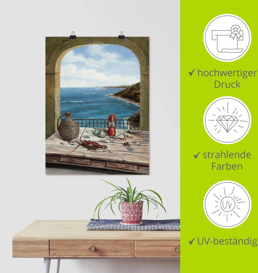 Artland Artprint Stilleven aan de zee als artprint van aluminium artprint voor buiten artprint op linnen poster muursticker