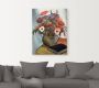 Artland Artprint Stilleven met anemonen en blauw boek als artprint op linnen poster in verschillende formaten maten - Thumbnail 4