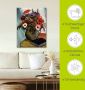 Artland Artprint Stilleven met anemonen en blauw boek als artprint op linnen poster in verschillende formaten maten - Thumbnail 5