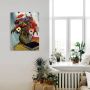 Artland Artprint Stilleven met anemonen en blauw boek als artprint op linnen poster in verschillende formaten maten - Thumbnail 3