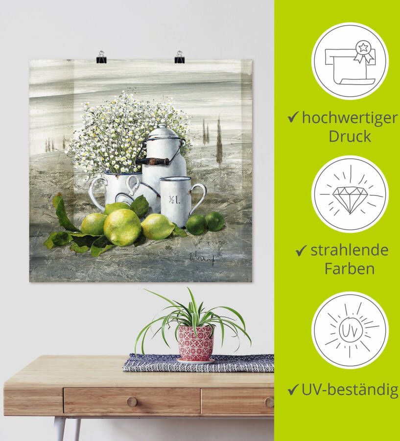 Artland Artprint Stilleven met melkkannetje als artprint op linnen poster muursticker in verschillende maten