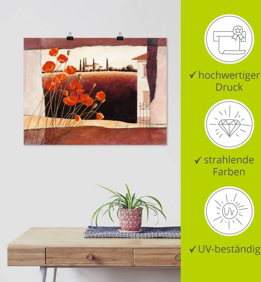 Artland Artprint Stilleven met zonnebloemen als artprint op linnen poster in verschillende formaten maten