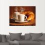 Artland Artprint Stomende cappuccino en croissant als artprint op linnen poster muursticker in verschillende maten - Thumbnail 4