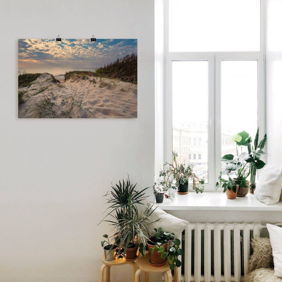 Artland Artprint Strand aan kust van de Oostzee Graal Müritz als poster muursticker in verschillende maten