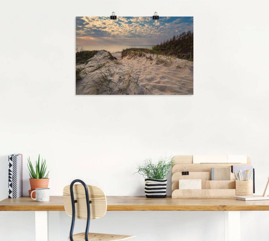 Artland Artprint Strand aan kust van de Oostzee Graal Müritz als poster muursticker in verschillende maten