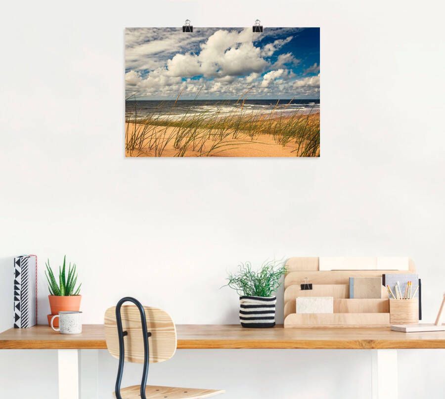 Artland Artprint Strand paal 17 02 als artprint van aluminium artprint voor buiten poster in diverse formaten