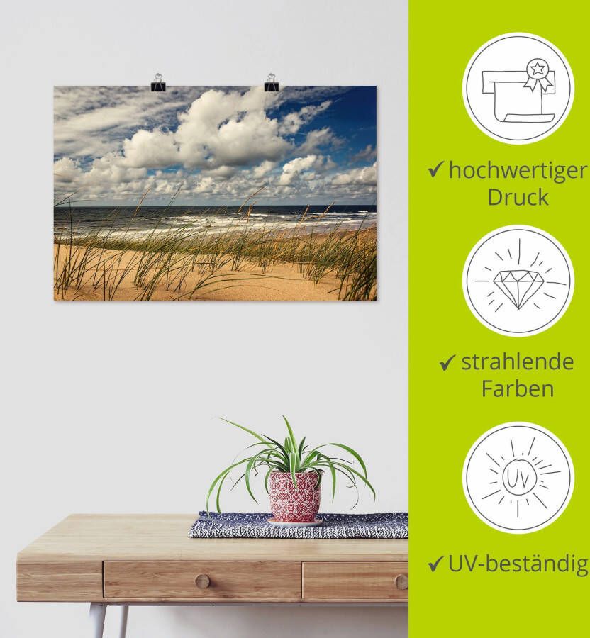 Artland Artprint Strand paal 17 02 als artprint van aluminium artprint voor buiten poster in diverse formaten