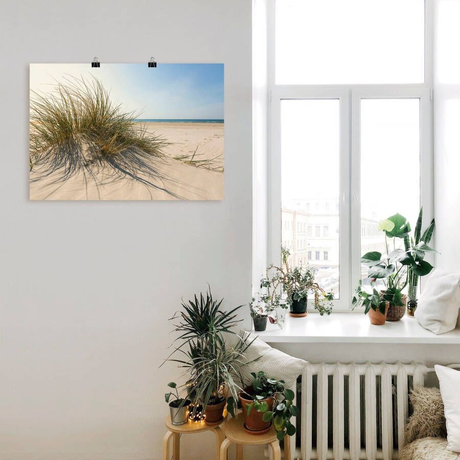 Artland Artprint Strandgras als artprint van aluminium artprint voor buiten artprint op linnen poster muursticker