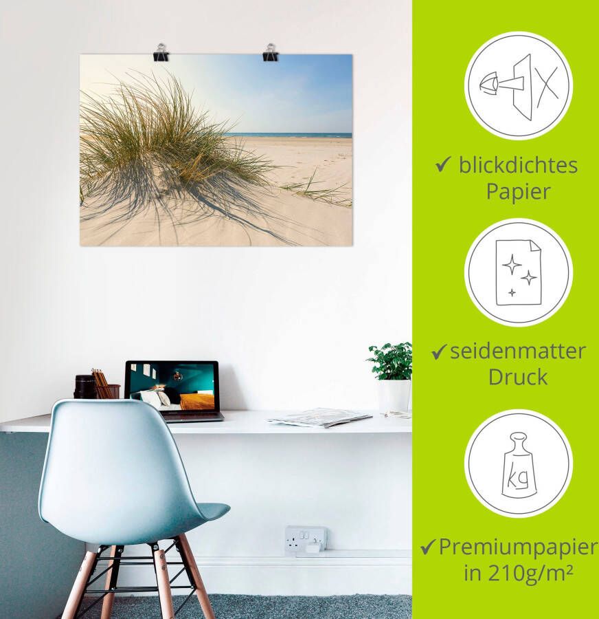 Artland Artprint Strandgras als artprint van aluminium artprint voor buiten artprint op linnen poster muursticker