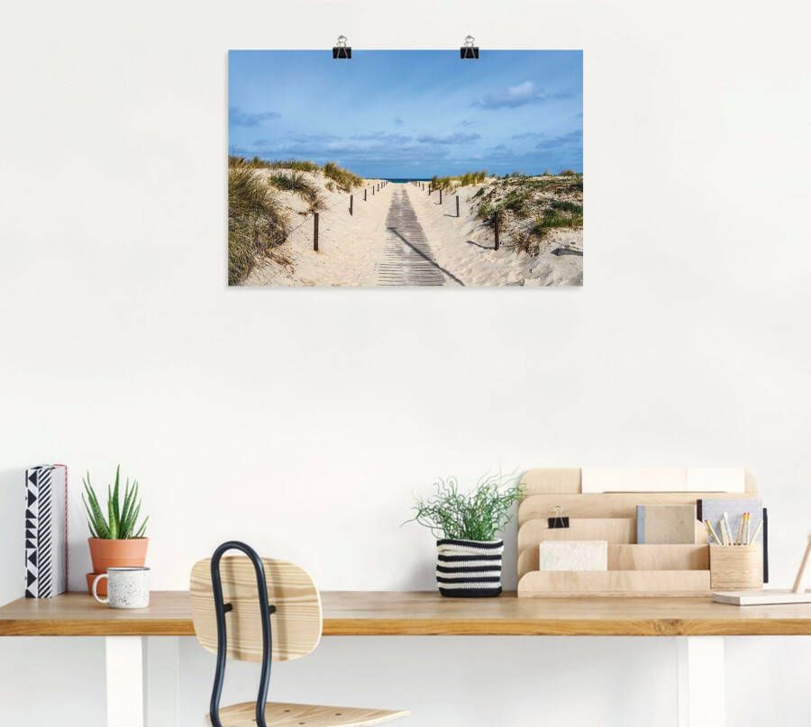 Artland Artprint Strandpad aan de kust van de Oostzee als artprint van aluminium artprint voor buiten artprint op linnen poster muursticker