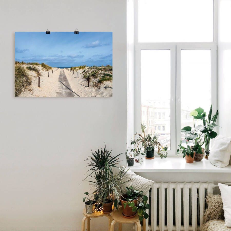 Artland Artprint Strandpad aan de kust van de Oostzee als artprint van aluminium artprint voor buiten artprint op linnen poster muursticker