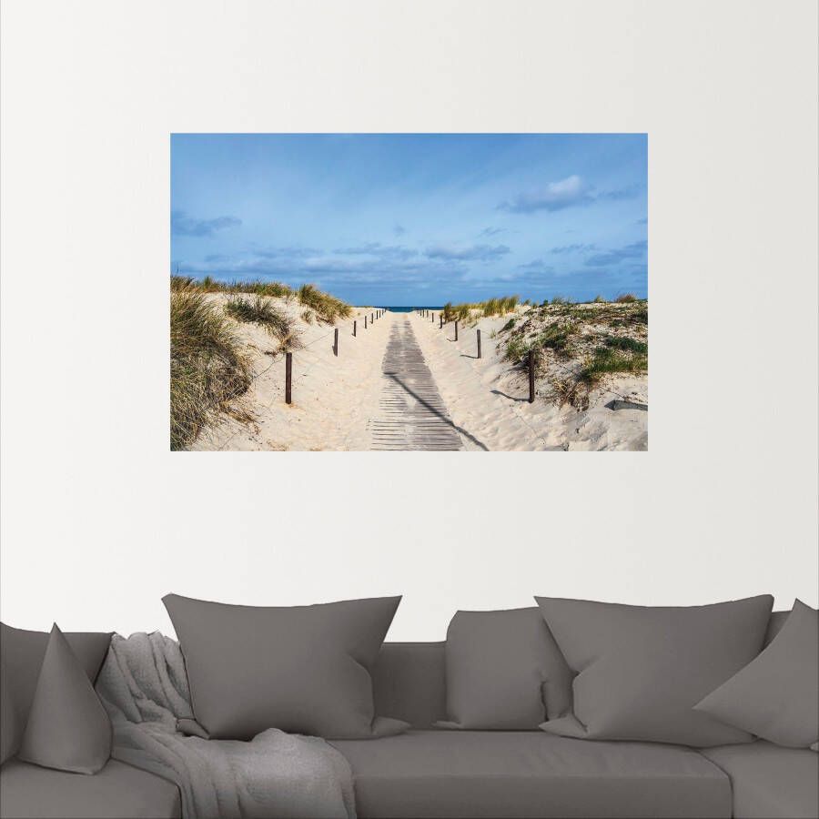 Artland Artprint Strandpad aan de kust van de Oostzee als artprint van aluminium artprint voor buiten artprint op linnen poster muursticker