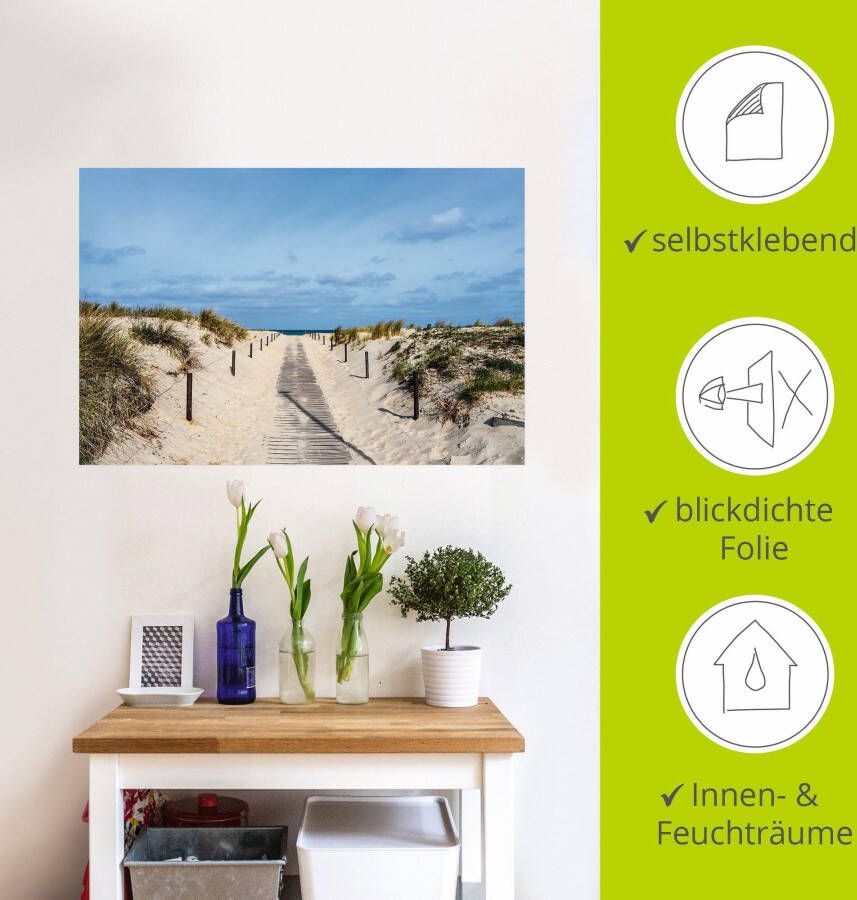 Artland Artprint Strandpad aan de kust van de Oostzee als artprint van aluminium artprint voor buiten artprint op linnen poster muursticker