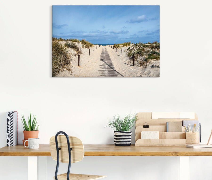 Artland Artprint Strandpad aan de kust van de Oostzee als artprint van aluminium artprint voor buiten artprint op linnen poster muursticker