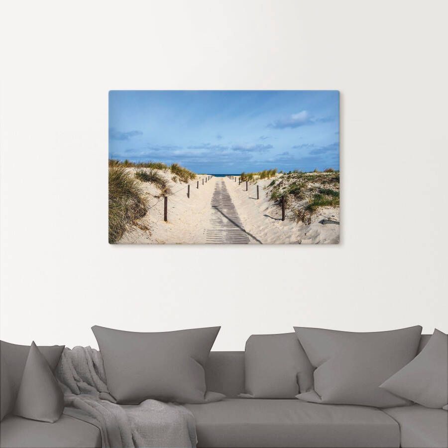 Artland Artprint Strandpad aan de kust van de Oostzee als artprint van aluminium artprint voor buiten artprint op linnen poster muursticker