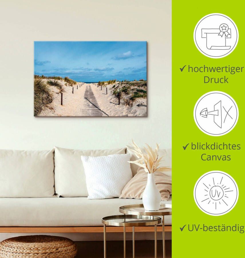 Artland Artprint Strandpad aan de kust van de Oostzee als artprint van aluminium artprint voor buiten artprint op linnen poster muursticker