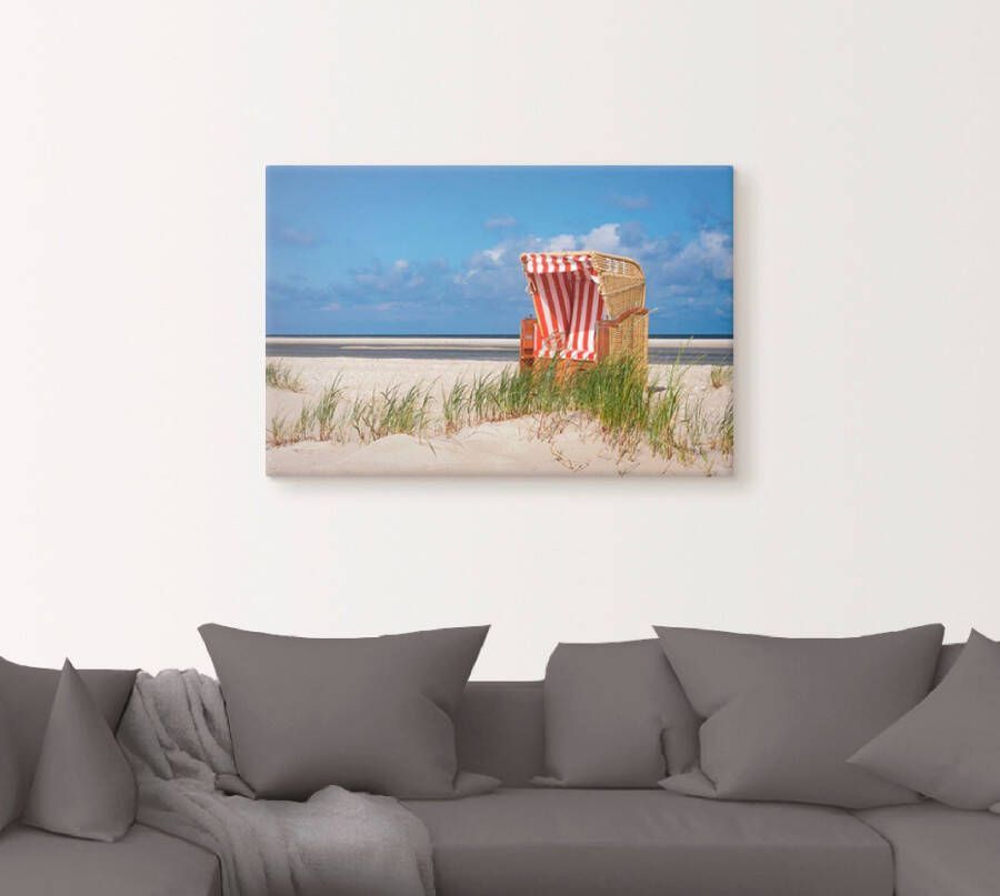 Artland Artprint Strandstoel 337 als artprint op linnen muursticker in verschillende maten