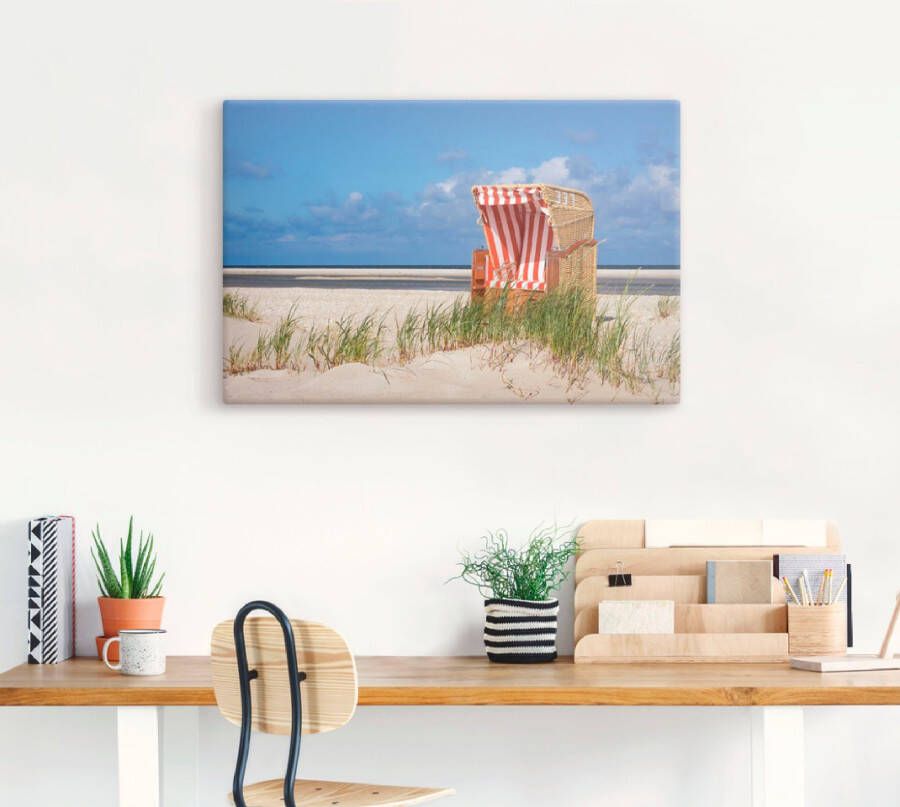 Artland Artprint Strandstoel 337 als artprint op linnen muursticker in verschillende maten