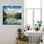 Artland Artprint Tandwieltrein met Eibsee als artprint van aluminium artprint op linnen muursticker of poster in verschillende maten - Thumbnail 3