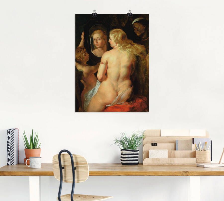 Artland Artprint Toilet van Venus als artprint op linnen muursticker of poster in verschillende maten