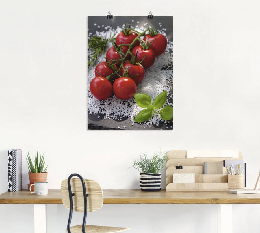 Artland Artprint Tomatentros op zout als artprint van aluminium artprint voor buiten poster in diverse formaten